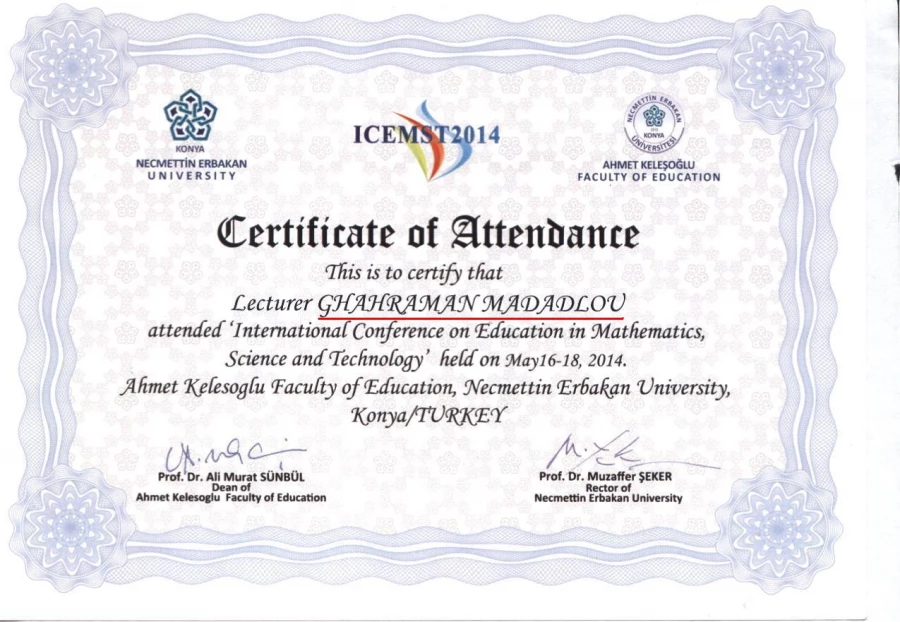 پذیرش و ارائه مقاله معاون آموزش مرکزآموزش عالی شهید مطهری خوی در کشور ترکیه 5