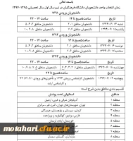 زمانبندی انتخاب واحد در نیمسال اول سال تحصیلی  95 - 94 دانشگاه فرهنگیان  2