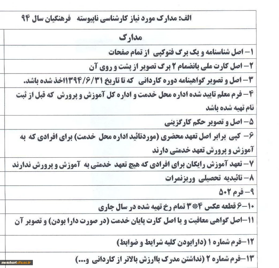 ثبت نام کارشناسی ناپیوسته سال1394 2