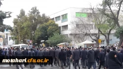 حضور دانشجویان وکارکنان مرکز در مراسم تشیع پیکر مهاجر الی الله حاج میثم کاظمی 2