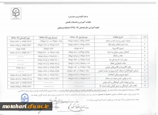 تقویم آموزشی سال 96-95