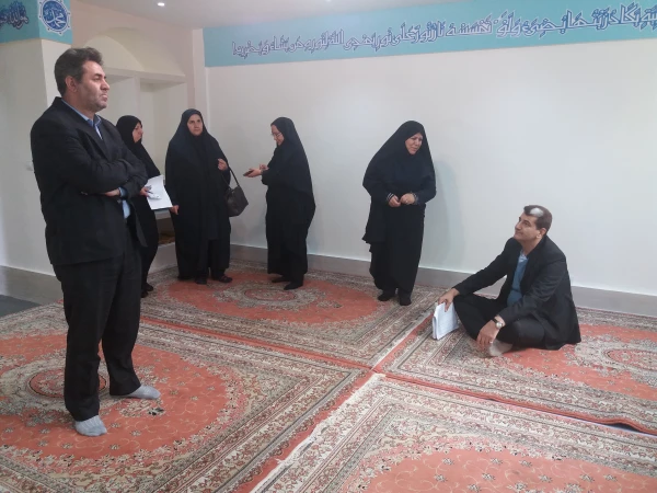 گزارش تصویری از بازدید جناب آقای دکتر احمدی رئیس حوزه نظارت و ارزیابی سازمان مرکزی دانشگاه فرهنگیان از قسمت های مختلف مرکز آموزش عالی شهید مطهری خوی 7