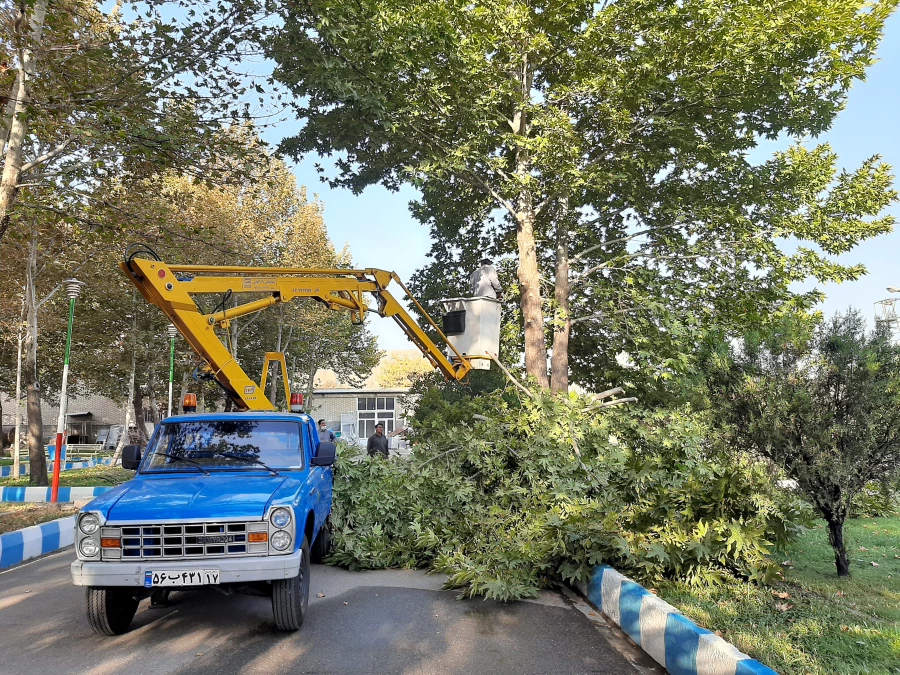 عملیات زیبا سازی محوطه با همکاری شهرداری  3