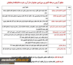 اطلاعیه مهم

برگزاری مرحله کشوری سی امین جشنواره فرهنگی دانشجو معلمان دانشگاه فرهنگیان 2